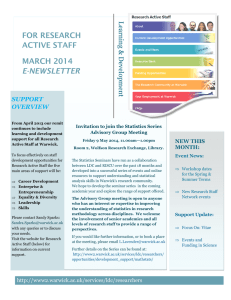 FOR RESEARCH ACTIVE STAFF MARCH 2014 E-NEWSLETTER