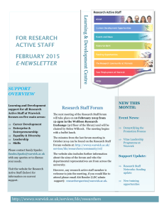 FOR RESEARCH ACTIVE STAFF FEBRUARY 2015 E-NEWSLETTER