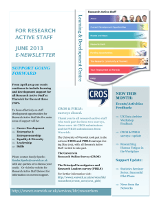 FOR RESEARCH ACTIVE STAFF JUNE 2013 E-NEWSLETTER
