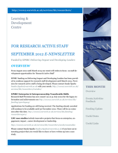 FOR RESEARCH ACTIVE STAFF E-NEWSLETTER Learning &amp;