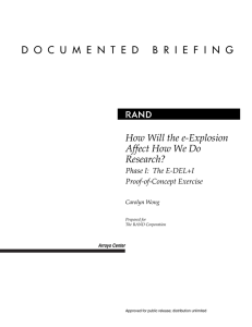 R How Will the e-Explosion Affect How We Do Research?