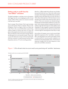 BAIN CONSUMER PRODUCTS BRIEF Getting ready to profit from the