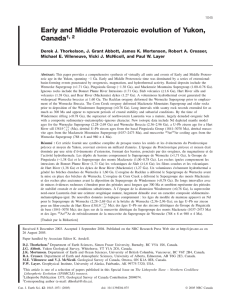 Early and Middle Proterozoic evolution of Yukon, Canada 1, 2