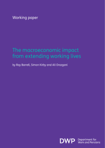 The macroeconomic impact from extending working lives Working paper