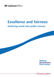 Excellence and fairness: Achieving world class public services Making work better