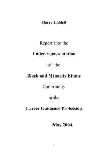 Under-representation Black and Minority Ethnic Career Guidance Profession