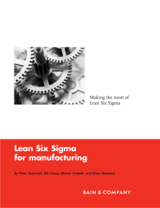 Lean Six Sigma for manufacturing Making the most of