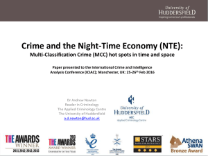 Crime and the Night-Time Economy (NTE):