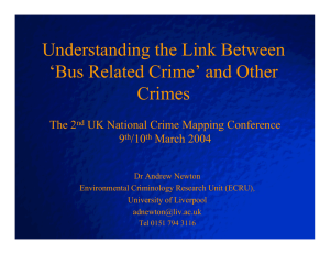 Understanding the Link Between ‘Bus Related Crime’ and Other Crimes The 2