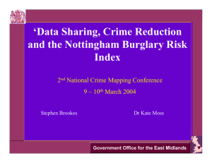 ‘Data Sharing, Crime Reduction and the Nottingham Burglary Risk Index 2