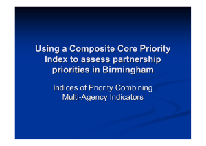 Using a Composite Core Priority Index to assess partnership priorities in Birmingham