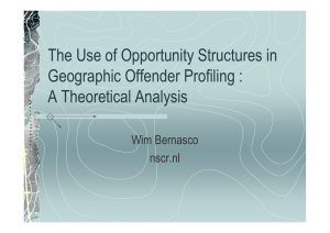 The Use of Opportunity Structures in Geographic Offender Profiling : Wim Bernasco