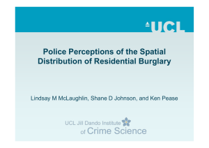 Police Perceptions of the Spatial Distribution of Residential Burglary