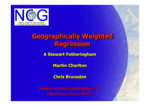 Geographically Weighted Regression A Stewart Fotheringham Martin Charlton