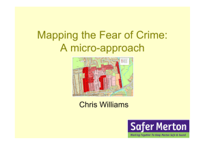 Mapping the Fear of Crime: A micro-approach Chris Williams