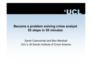 Become a problem solving crime analyst 55 steps in 55 minutes