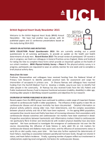 British Regional Heart Study Newsletter 2015