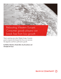 Rebooting Western Europe: Consumer goods players can break free from low growth