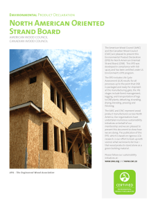 North American Oriented Strand Board Environmental AMERICAN WOOD COUNCIL
