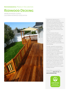 Redwood Decking Environmental AMERICAN WOOD COUNCIL CALIFORNIA REDWOOD ASSOCIATION