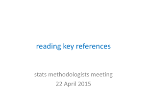 reading key references stats methodologists meeting 22 April 2015