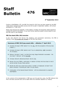 Staff Bulletin  476