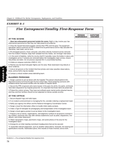 Fire Entrapment/Fatality First-Response Form EXHIBIT 8–1 AT THE SCENE