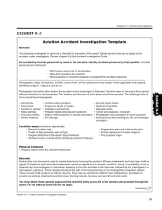 EXHIBIT 9–3 Aviation Accident Investigation Template