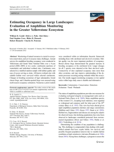 Estimating Occupancy in Large Landscapes: Evaluation of Amphibian Monitoring