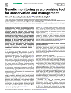 Genetic monitoring as a promising tool for conservation and management ,