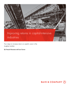 Improving returns in capital-intensive industries toughest markets