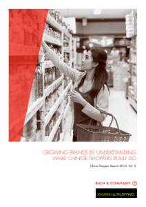 GrowinG brands by understandinG what Chinese shoppers really do