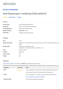 Anti-Pepsinogen I antibody [7G3] ab50123 Product datasheet 3 Abreviews 1 Image