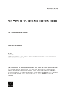 Fast Methods for Jackknifing Inequality Indices  WORKING PAPER