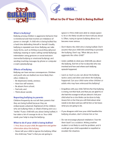 What to Do if Your Child is Being Bullied