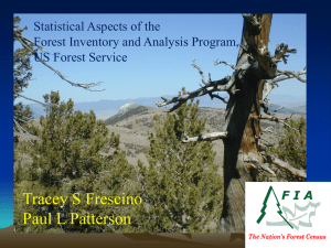 Tracey S Frescino Paul L Patterson Statistical Aspects of the