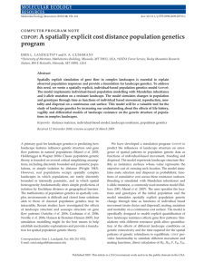 : A spatially explicit cost distance population genetics program CDPOP