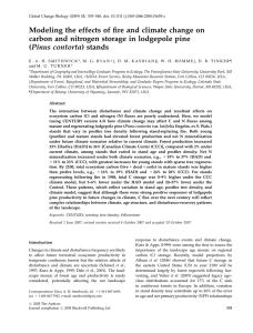 Modeling the effects of fire and climate change on (