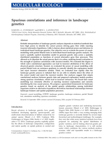 Spurious correlations and inference in landscape genetics