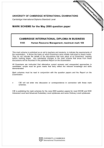 MARK SCHEME for the May 2005 question paper  www.XtremePapers.com