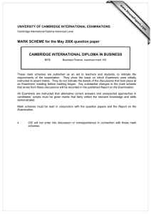 MARK SCHEME for the May 2006 question paper  www.XtremePapers.com