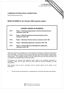 MARK SCHEME for the October 2003 question papers  www.XtremePapers.com