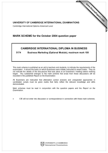 MARK SCHEME for the October 2004 question paper  www.XtremePapers.com