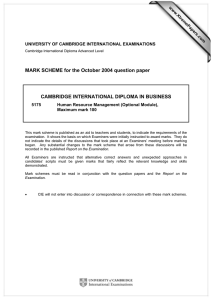 MARK SCHEME for the October 2004 question paper  www.XtremePapers.com