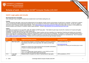 Scheme of work – Cambridge IGCSE Computer Studies (US) 0441