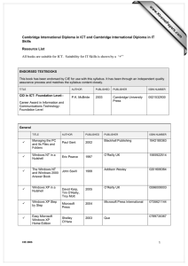 www.XtremePapers.com Cambridge International Diploma in ICT and Cambridge International Diploma in... Skills Resource List