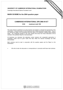 MARK SCHEME for the 2004 question paper  www.XtremePapers.com