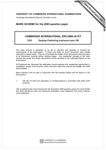 MARK SCHEME for the 2005 question paper  www.XtremePapers.com