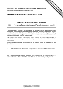 MARK SCHEME for the May 2005 question paper  CAMBRIDGE INTERNATIONAL DIPLOMA www.XtremePapers.com