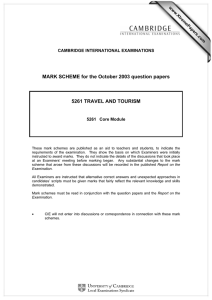 MARK SCHEME for the October 2003 question papers  www.XtremePapers.com